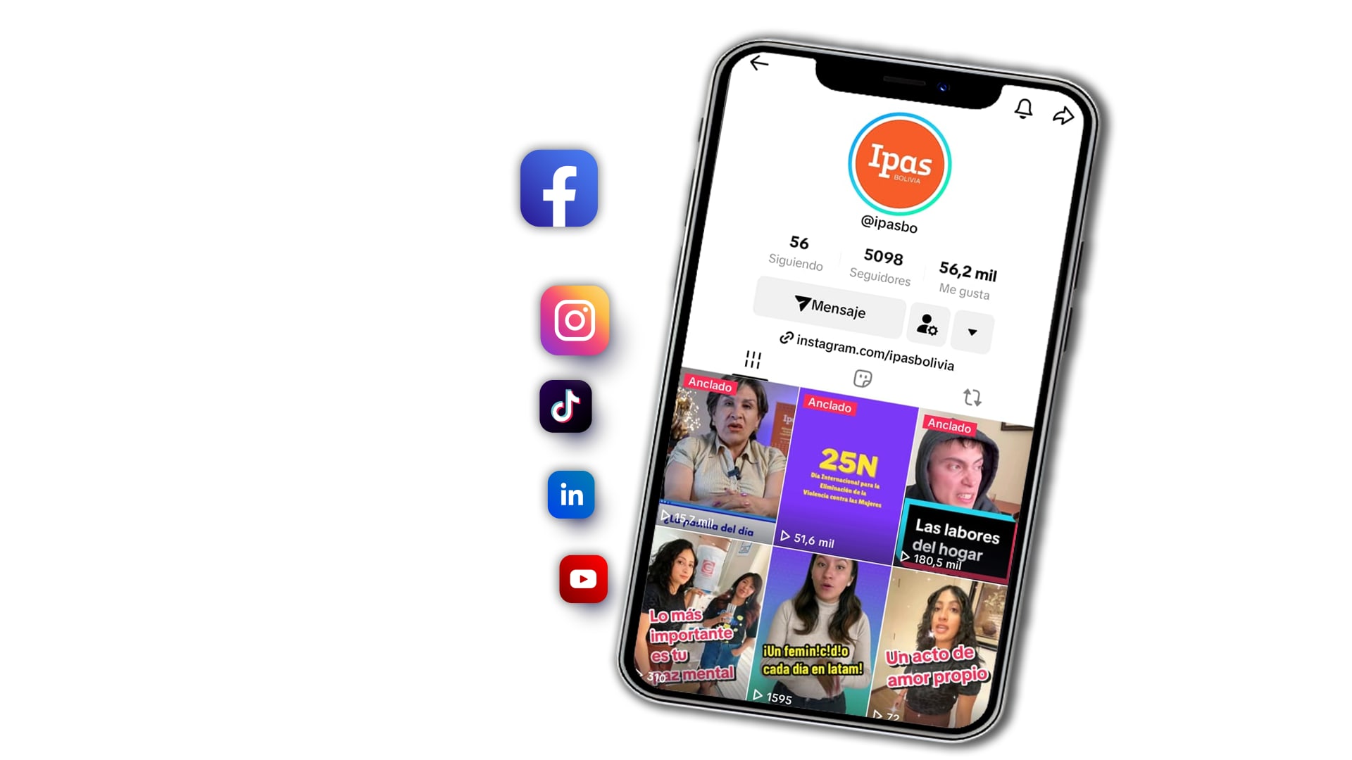 Página de tiktok de Ipas Bolivia Página de tiktok de Ipas Bolivia.