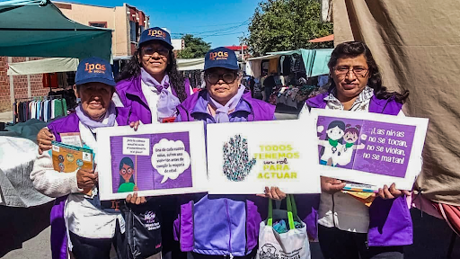 Trabajo en prevención de la violencia sexual contra niñas y adolescentes llevada a cabo por agentes comunitarios en los mercados. Trabajo en prevención de la violencia sexual contra niñas y adolescentes llevada a cabo por agentes comunitarios en los mercados.