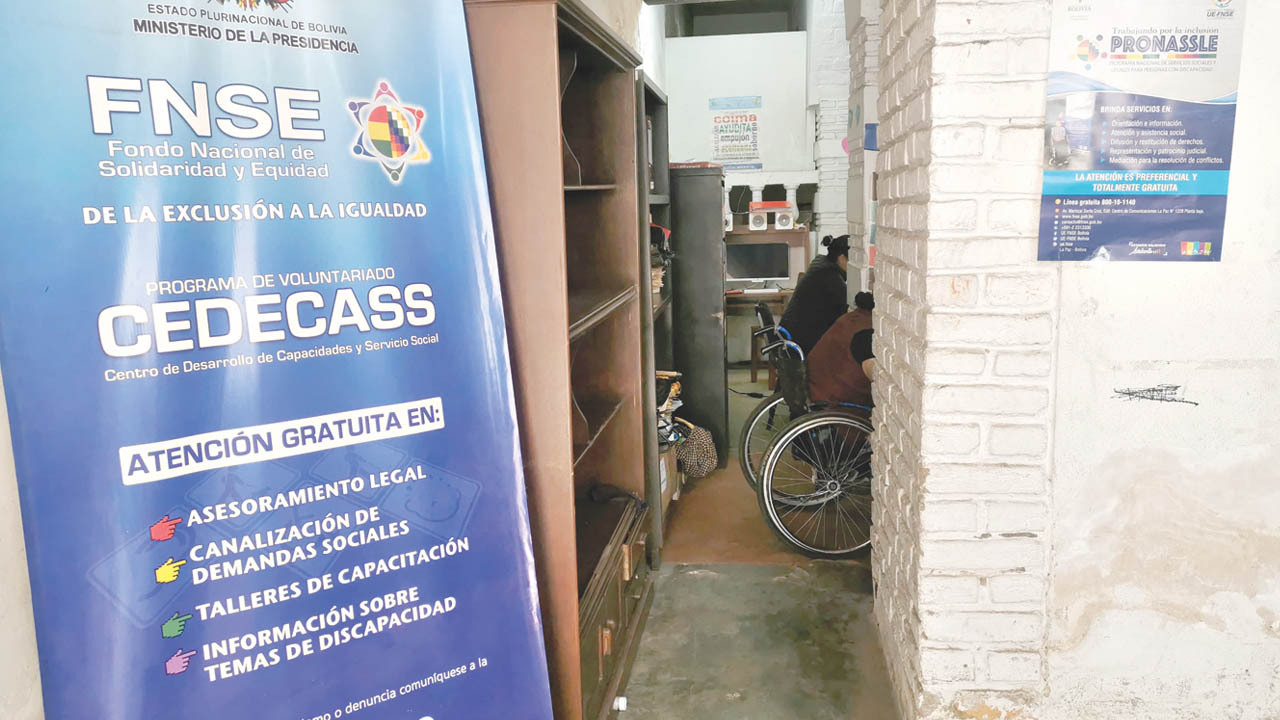 The Pronassle and Fecopdis office in Cochabamba on December 19 / MELISSA REVOLLO The Pronassle and Fecopdis office in Cochabamba on December 19 / MELISSA REVOLLO