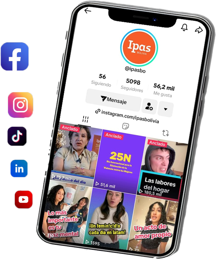 SDSD Página de tiktok de Ipas Bolivia.